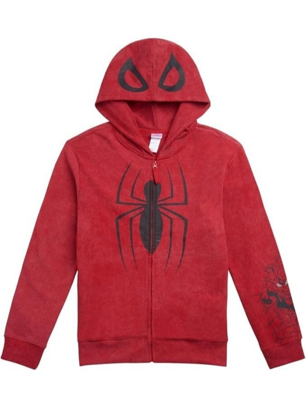 NEW Marvel Spider-Man Fleece Zip-Up Hoodie Sweater Cosplay Red Men's Size MEDIUM - Picture 3 of 6